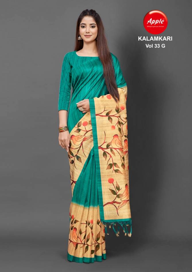 Apple Kalamkari 33 Fancy Regular Wear Silk Saree Collection